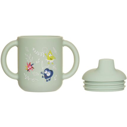 Babblerna - Silicone mug with lid, In nature