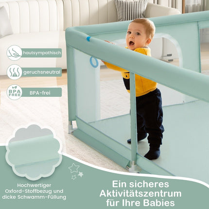 Bērnu rotaļu laukums 200x180 cm ar bumbām, rokturiem un durvīm