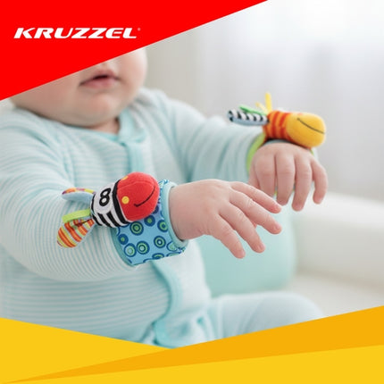 Bērnu grabulīšu komplekts, 4 daļas roku lentes un zeķītes