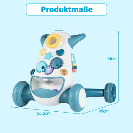 Bērnu ratiņi ar mūziku un gaismām, Montessori spēles, zili