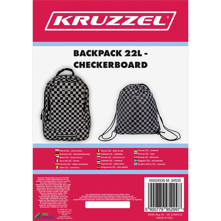 Mugursoma 22L - rūtaina Kruzzel 24530