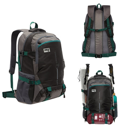Mugursoma, 45L, melna, tūristu sērija