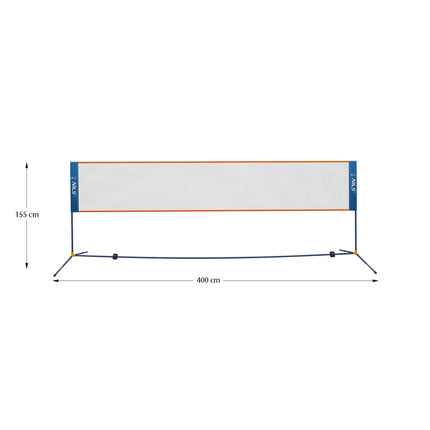 Badmintona tīkls 400 cm - pilns pārklājums