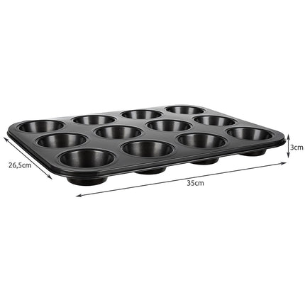 Baking tray + 12 silicone molds
