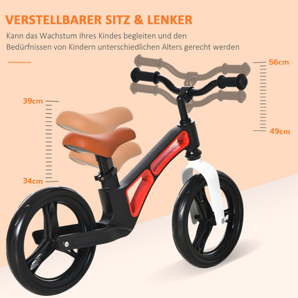 Balansa velosipēds bērniem, balansa velosipēds mazuļiem no 2 gadu vecuma, regulējams sēdeklis un rokturis ar pedāļu apmācību, bez pedāļu riteņa, izgatavots no magnija sakausējuma