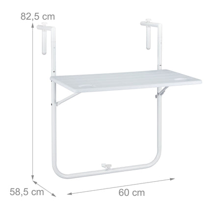 Balcony table hanging white