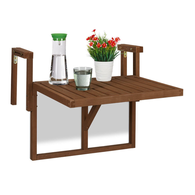 Balcony table hanging wood