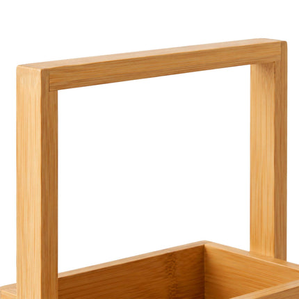 Bambusa vannas istabas plaukts ar 4 groziem, 88x28x16 cm