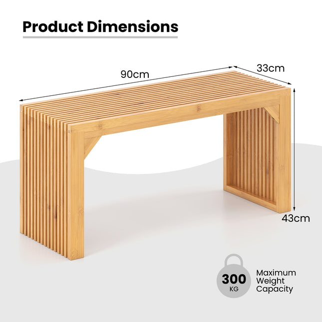 Bambusa sols diviem, celtspēja 300 kg, 90x33x43 cm