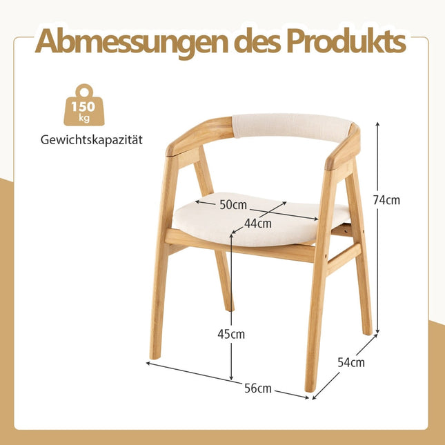 Bambusa ēdamistabas krēsls ar spilvenu - dabīgs, ergonomisks
