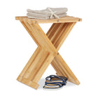 Bamboo Folding Stool – Compact, Versatile, Indoor/Outdoor Use