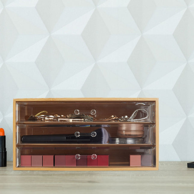 Bamboo Makeup Organiser