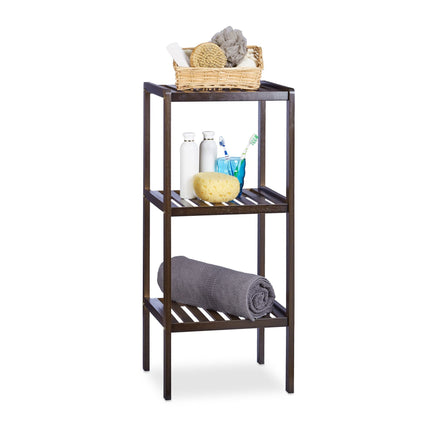 Bamboo bathroom shelf with 3 shelves