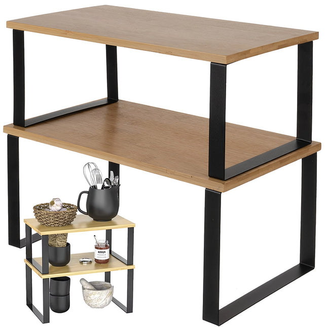 Bamboo kitchen shelf - 2 pcs Ruhhy 25661