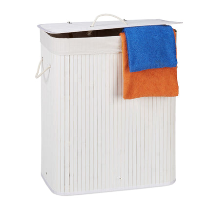 Bambusa veļas grozs ar 2 nodalījumiem