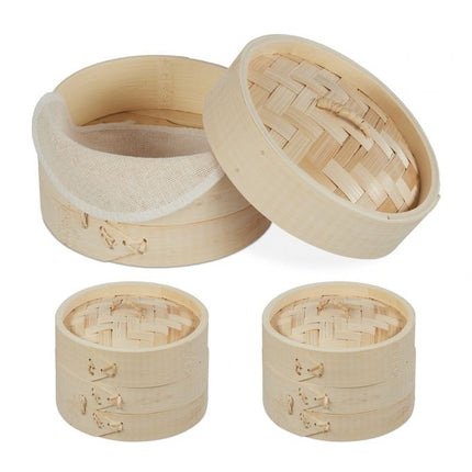 Bambusa tvaicētājs 13,5 cm, 3 gab. komplekts