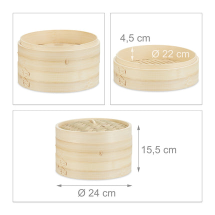 Bambusa tvaicētājs ar 24 cm diametru