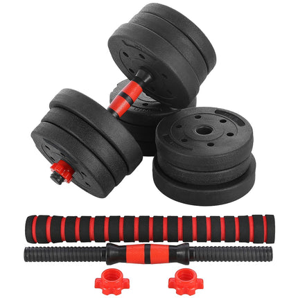 Stieņa un hanteļu komplekts, 20 kg, kompozītmateriāls