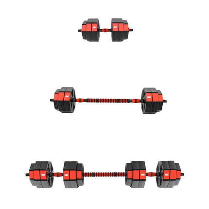 Stieņa un hanteļu komplekts, kompozītmateriāls, 30 kg
