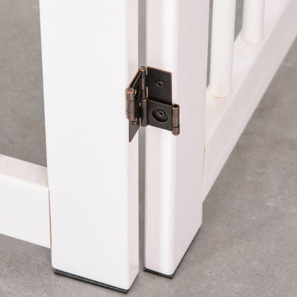 Freestanding wooden dog gate with door, foldable 75cm