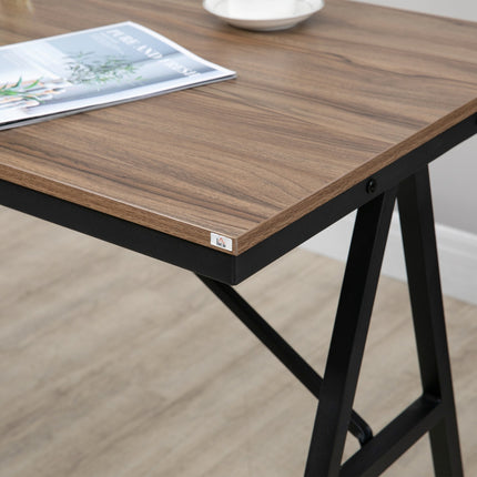 Bāra galda komplekts, 5 daļas, ar bāra krēsliem, ēdamistabas grupa virtuvei, bistro galds ar 4 krēsliem, metāls, gaiši brūns, 120x60x91 cm