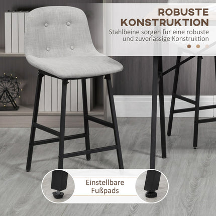 Bāra galda komplekts, 5 daļas, ar bāra krēsliem, ēdamistabas grupa virtuvei, bistro galds ar 4 krēsliem, metāls, gaiši brūns, 120x60x91 cm