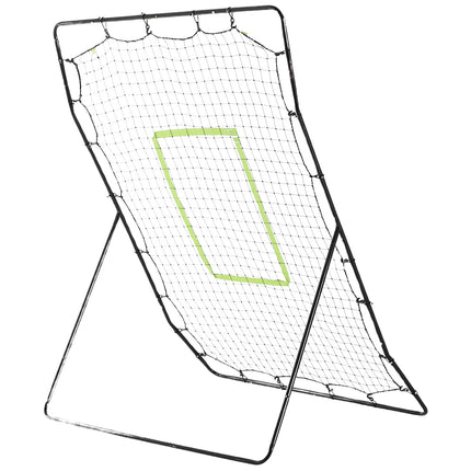 Beisbola atsitiena tīkls PitchBack, pārnēsājams atsitiena sienas tīkls ar sitiena zonu beisbolam, futbolam, metāls, melns, 123 x 174 cm