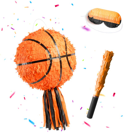 Basketbola pinjatas komplekts ar nūju un masku, 25 cm