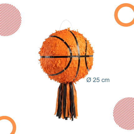 Basketbola pinjatas komplekts ar nūju un masku, 25 cm