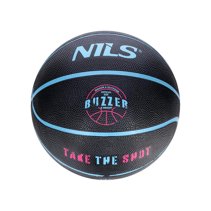 Basketbola bumba 7. izmērs, melna - izturīga lietošanai iekštelpās/ārā