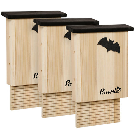 Bat House Set of 3 - Natural Spruce, All Season Use