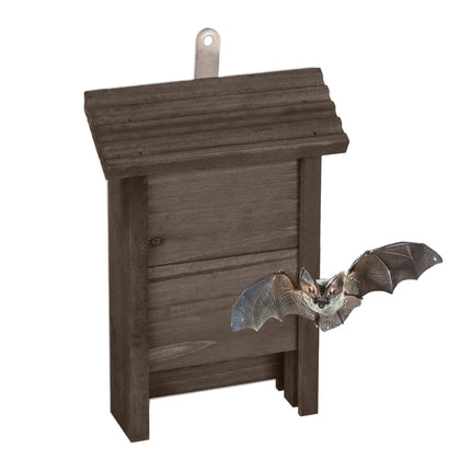 Sikspārņu kaste no brūna koka