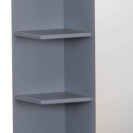 Bathroom Mirror Cabinet, Wall-Mounted, 8 Shelves
