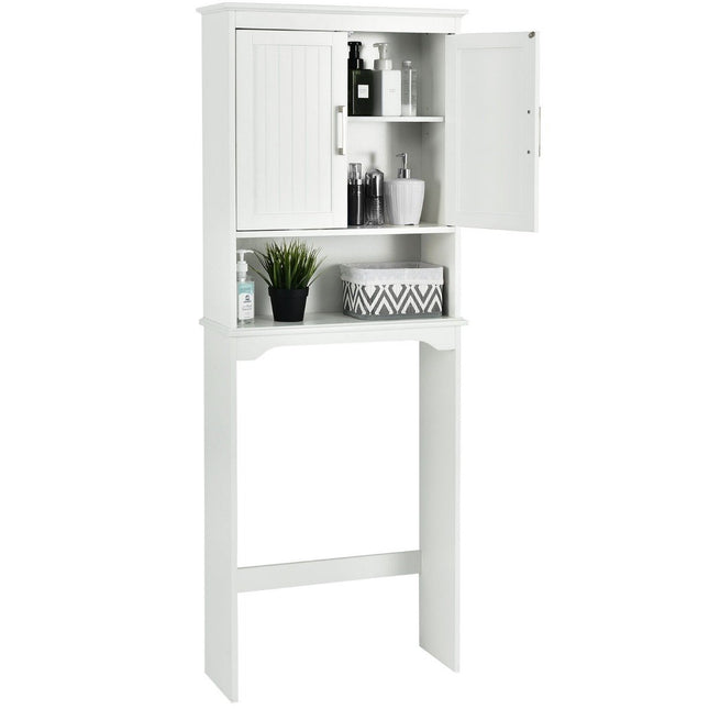 Vannas istabas skapītis veļas mašīnai ar regulējamu plauktu 63 x 23 x 168 cm