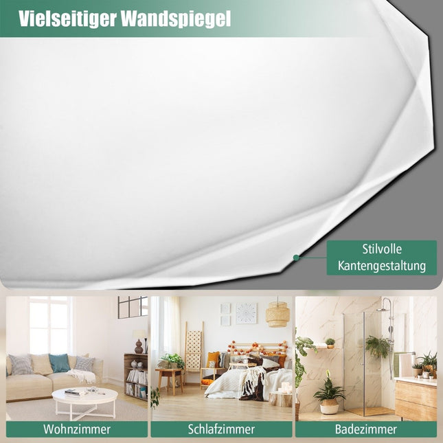 Bathroom mirror hanging mirror explosion-proof wall mirror bathroom mirror for bathroom round 76 x 76 x 5 cm