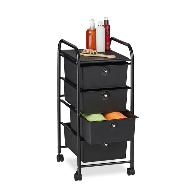 Bathroom trolley with 4 drawers