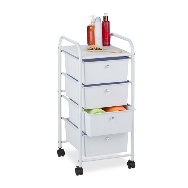 Bathroom trolley with 4 drawers