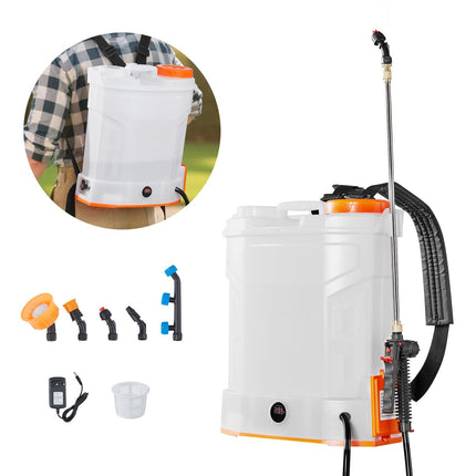 Battery Powered Backpack Sprayer, 12L, 0-90 PSI, 5 Nozzles