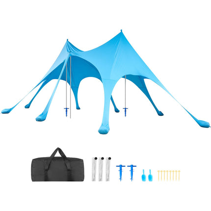 Beach Canopy Sun Shelter, UPF50+, 6.1 x 4 m, Pop-Up