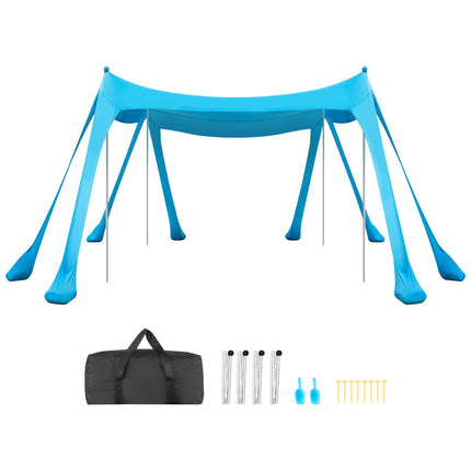 Beach Canopy, UPF 50+, 10x10 Ft Pop-Up Sun Shade