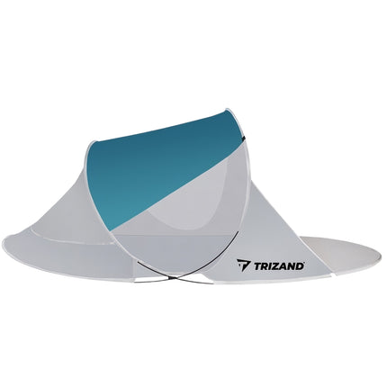Pludmales telts 220x120x90cm - tirkīzzila - pelēka