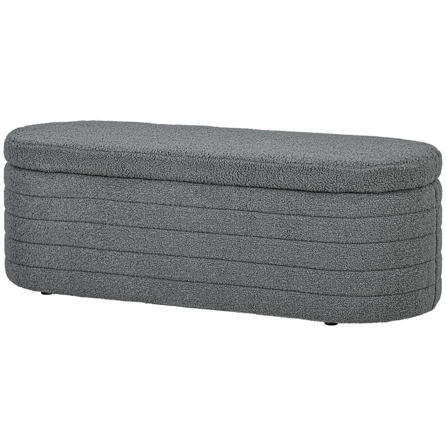 Guļamistabas gultas sols ar uzglabāšanas vietu, koka kājas, augsta stabilitāte, mīkstā flīsa audums, kravnesība 120 kg, 116 x 41 x 40,5 cm, gaiši pelēks