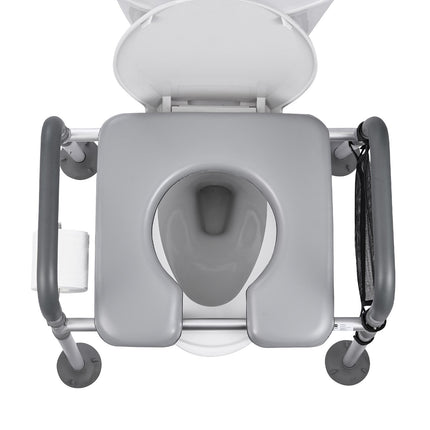 Bedside Commode Chair, 500 lb, 4-in-1, Padded Seat