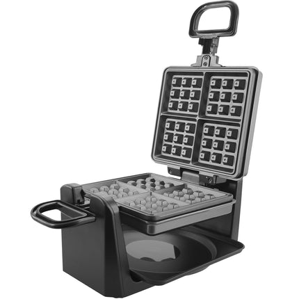 Belgian waffles, rotatable iron