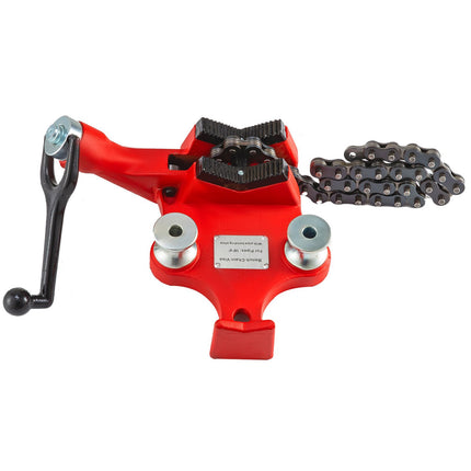 Bench Chain Pipe Vise, 1/8–5 in Capacity, Cast Iron