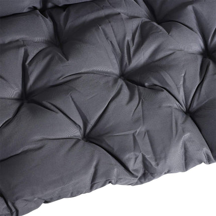 Garden bench cushion set, cotton, dark grey, 150x98x8 cm