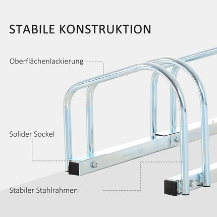 Velosipēdu statīvs līdz 4 velosipēdiem, velosipēdu statīvs, vairāku velosipēdu statīvs, statīvs, laikapstākļu izturīgs, stiprināms pie grīdas un sienas