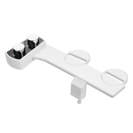 Bidet Attachment, Dual Nozzle, Adjustable Pressure, White