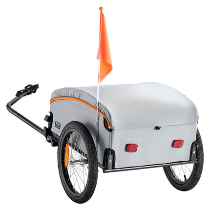 Bike Cargo Trailer, 100 lb Capacity, Foldable, Universal Hitch