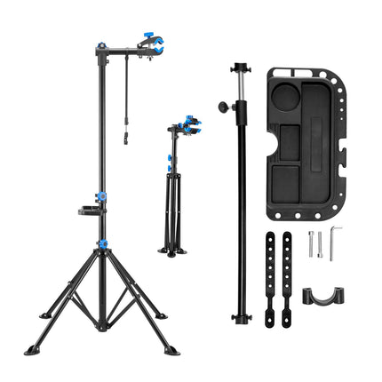 Bike Repair Stand, 66 lb, Adjustable Height, Tool Tray